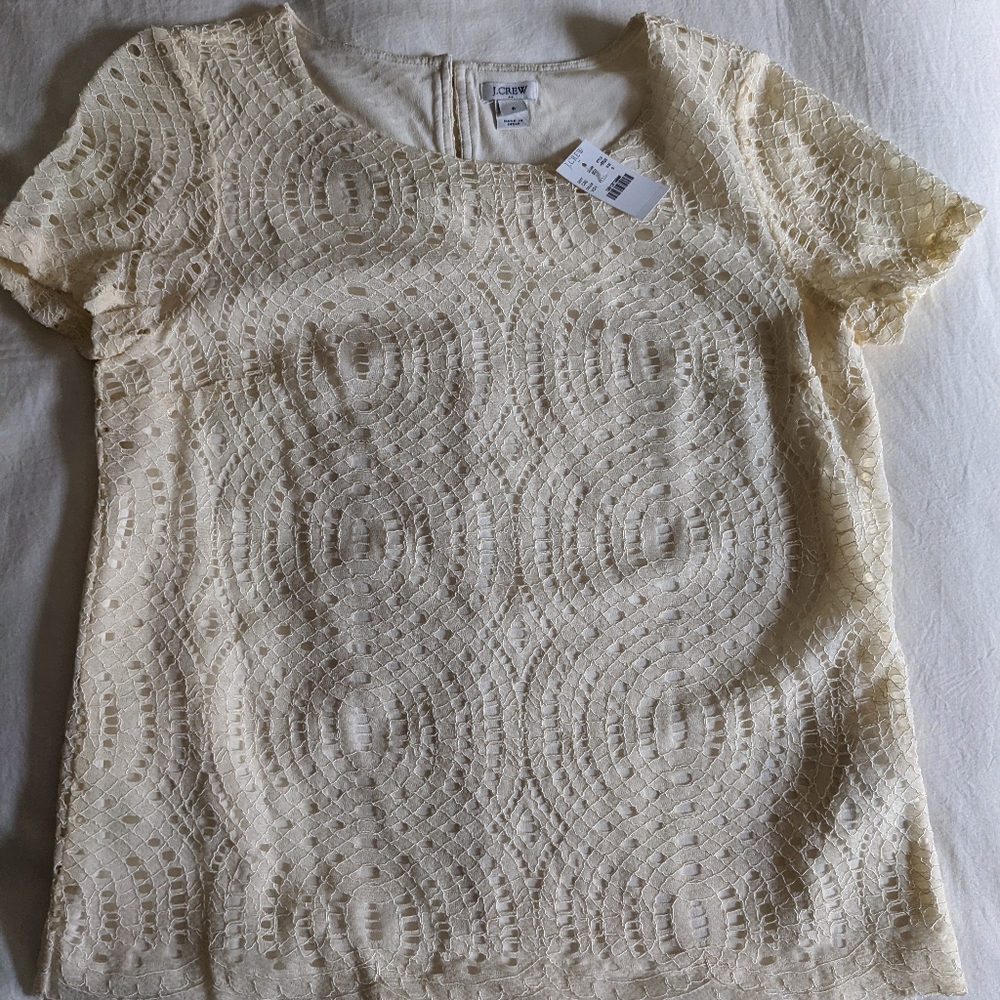 New J.Crew Eyelet Top